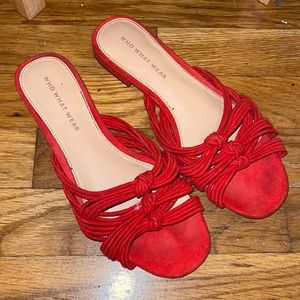 Red sandals